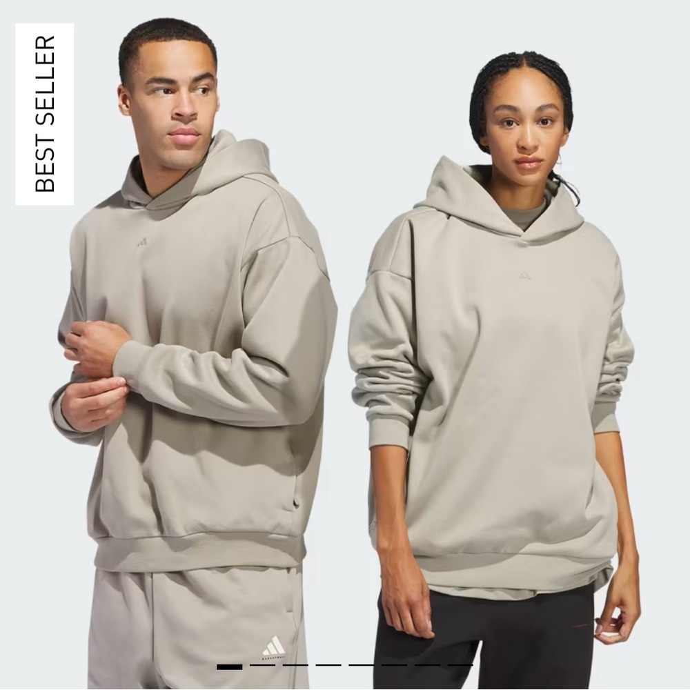 adidas Basketball Fleece Hoodie (gender neutral) - Putty Beige